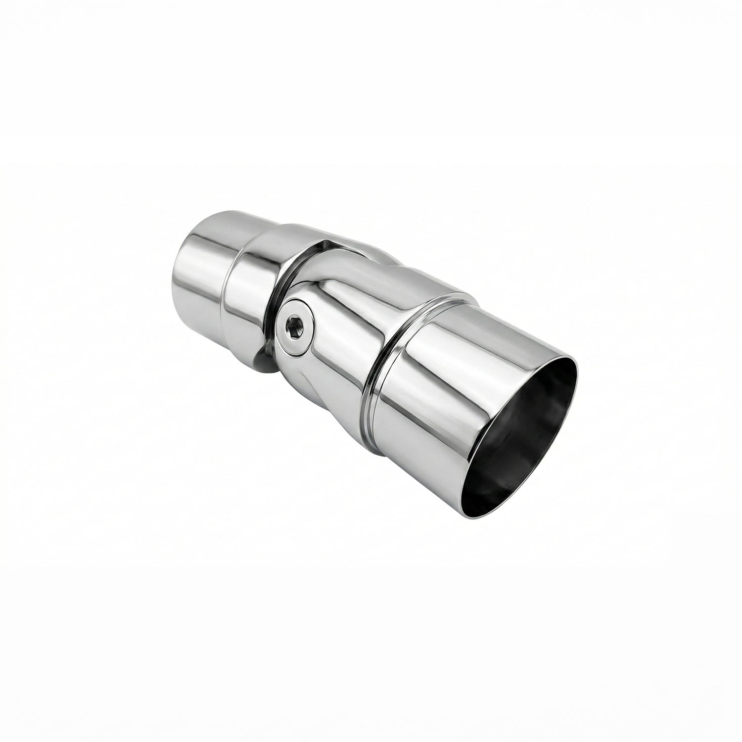 Adjustable vertical bend slotted round 50.8mm stainless steel stair handrail connector glass balustrade