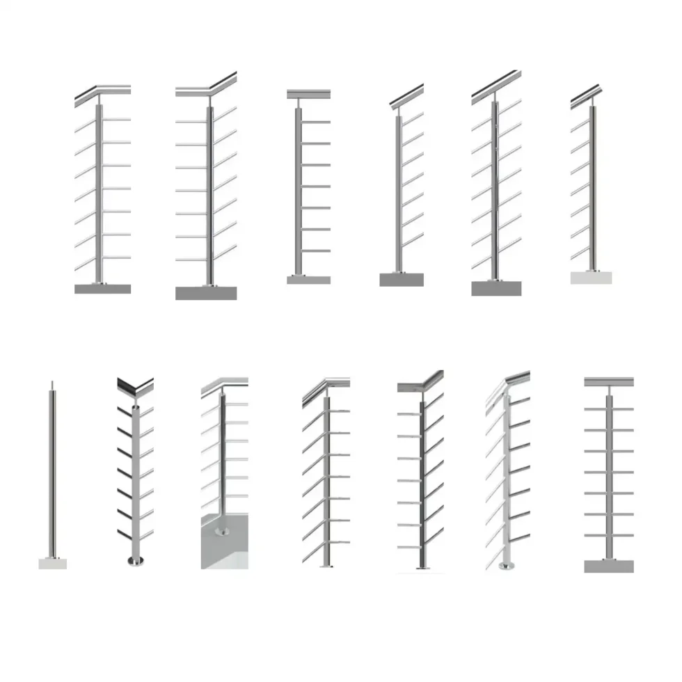 Custom made stainless steel balustrade stanchion range for DIY deck railing and balcony installation
