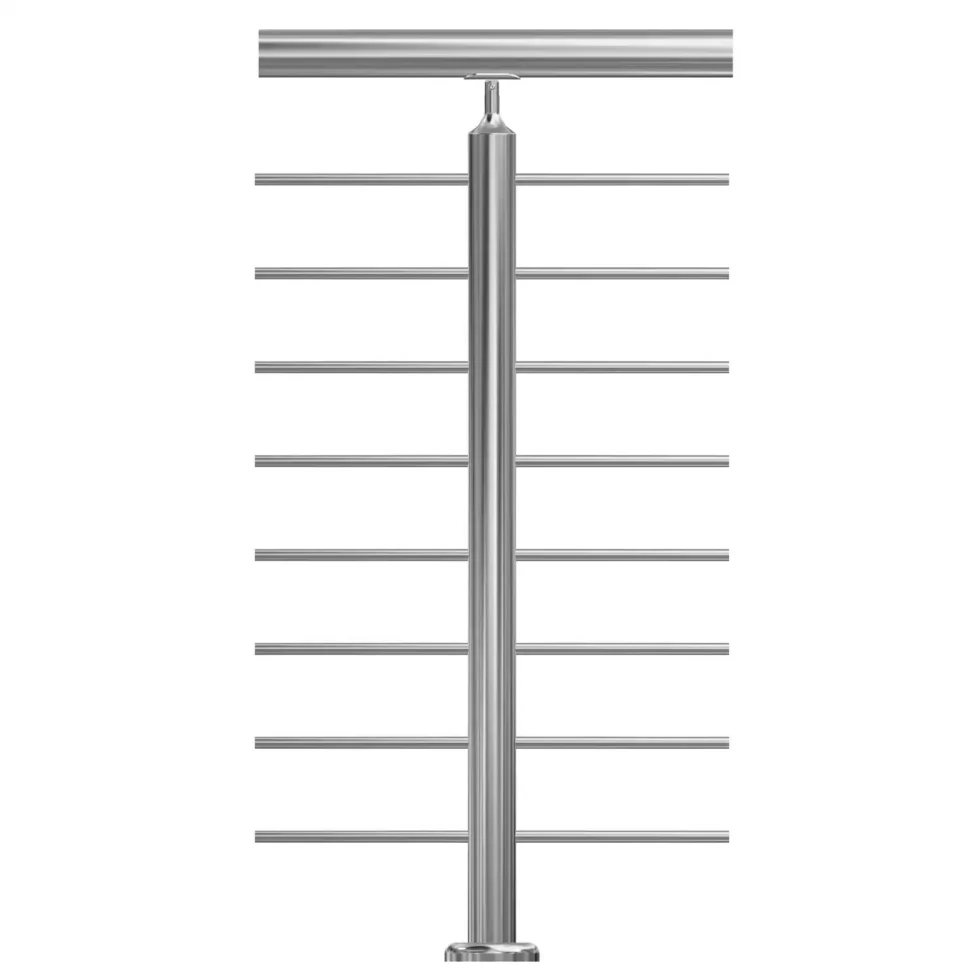 Ready made 50.8mm 38.1mm stainless steel stanchion with 12.7mm weld tube infill for DIY balustrade installation