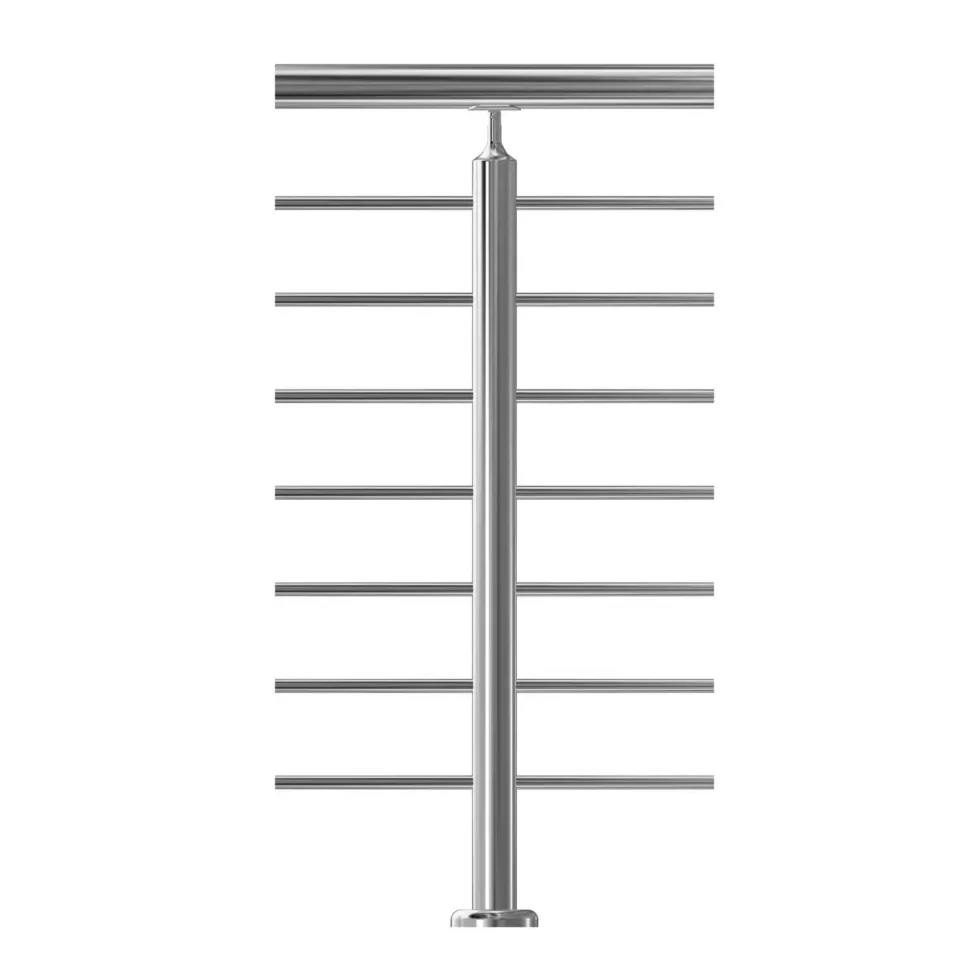 Ready made 50.8mm 38.1mm stainless steel stanchion with 15.88mm weld tube infill for DIY balustrade installation
