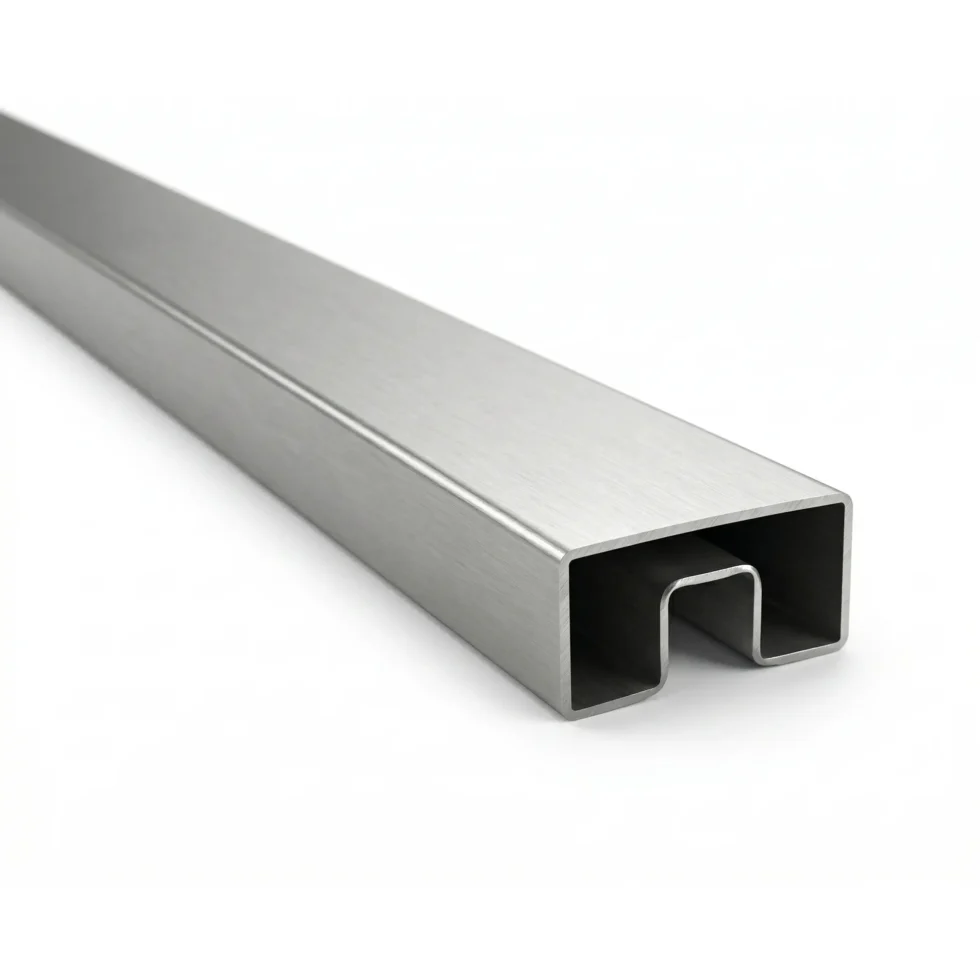 balustrader stainless steel tube slotted rectangular 50x25mm